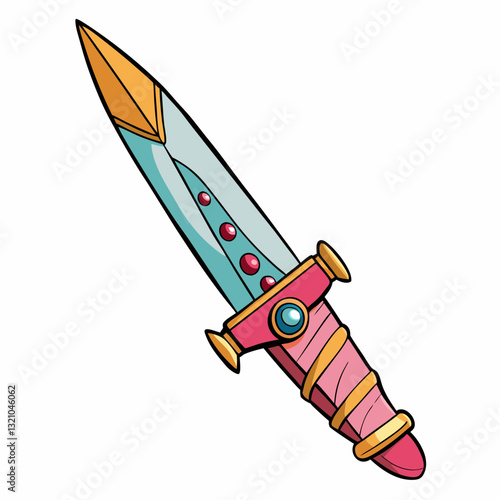 vector illustration of a stiletto sword