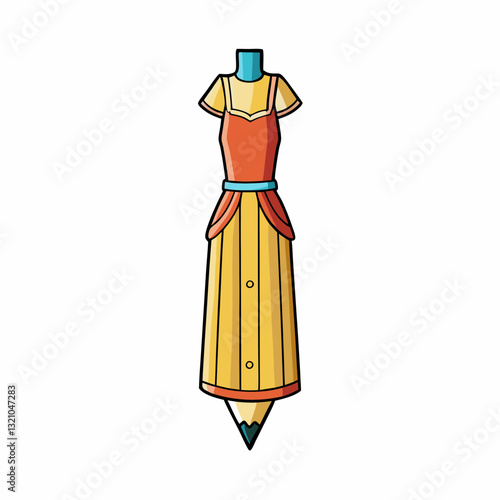 cartoon illustration of a pencil