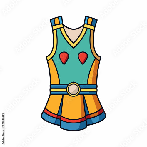 vector illustration of a woman dress