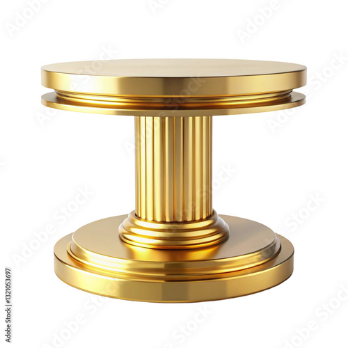gold podium isolated on white