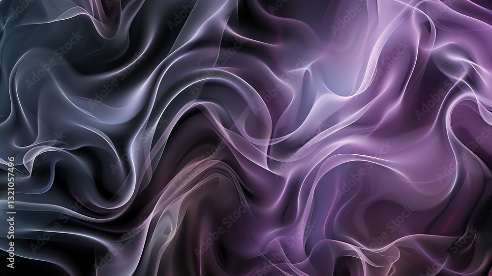 Obraz premium Abstract background with swirling, flowing lines of purple, blue, and white.