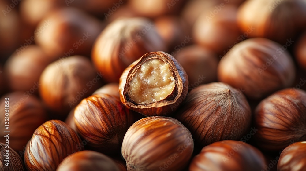 Close-up of Hazelnuts: A Delicious and Nutritious Snack Close-up of Hazelnuts: A Delicious and Nutritious Snack