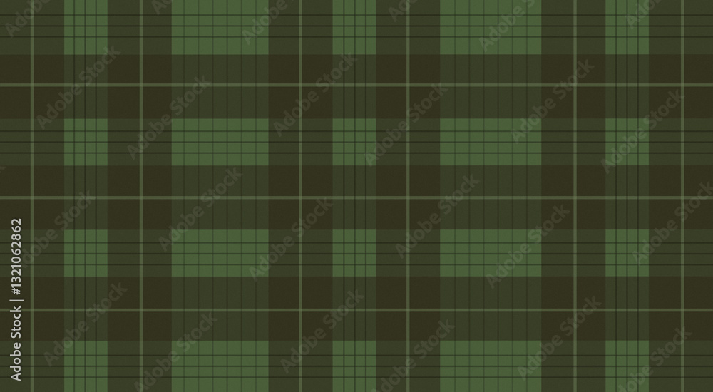 Fototapeta premium Green checkered pattern. Vintage seamless grid design 