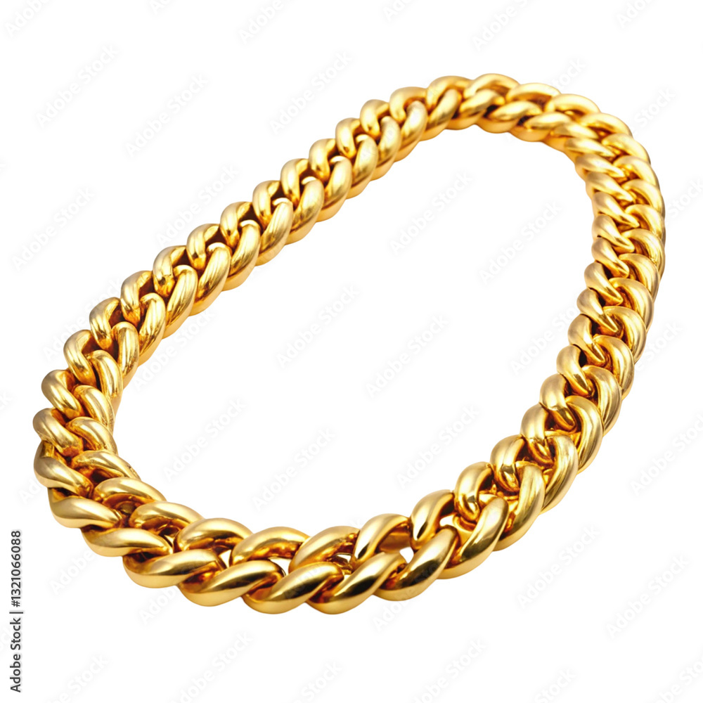 Obraz premium golden bracelet isolated on white