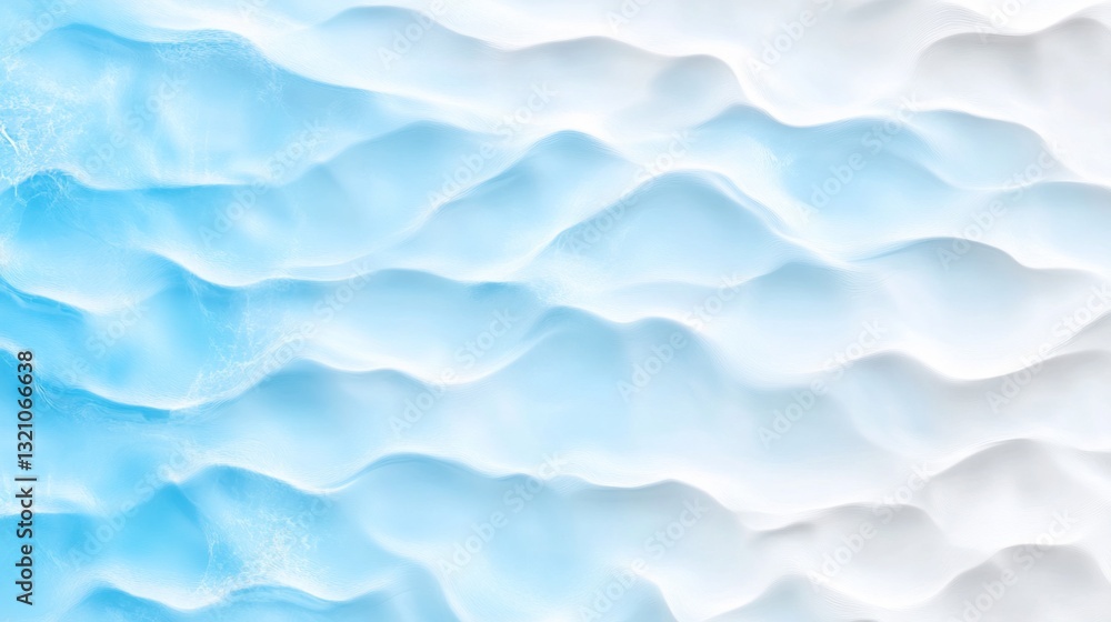 Obraz premium Abstract light blue and white wavy texture