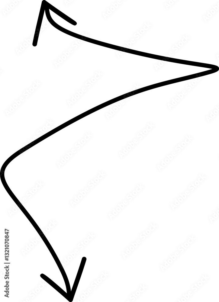 Fototapeta premium Hand-drawn Double Direction Arrow Icons, double arrows, hand-drawn arrows, sketch arrows, doodle arrows, vector arrows