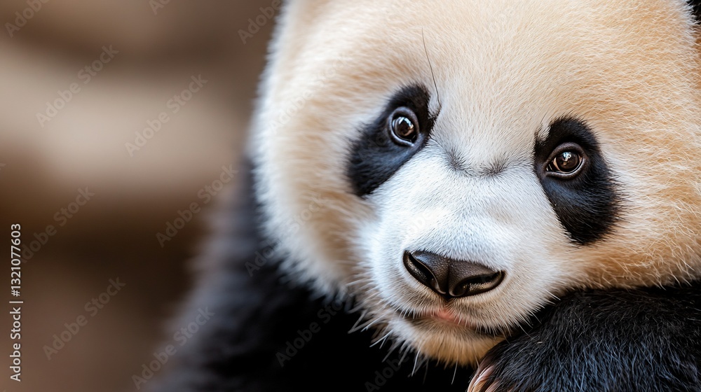 Fototapeta premium Close-up of a panda's serene face