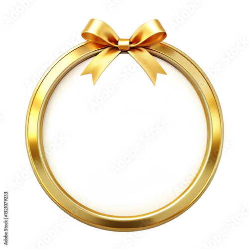 gold frame with bow
