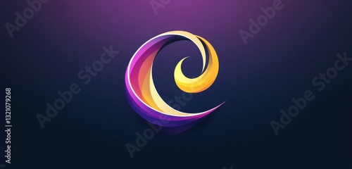 Professional fitness coaching logo with elegant curves and vibrant energetic hues