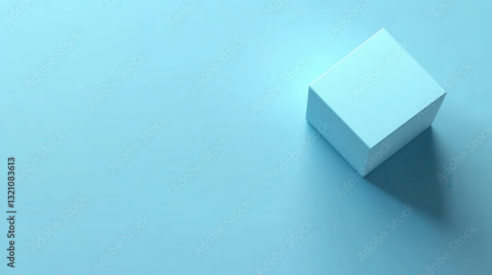 Minimalist Light Blue Background with Cube and Soft Lighting for Graphic Design and Product Mockups Minimalist Light Blue Background with Cube and Soft Lighting for Graphic Design and Product Mockups