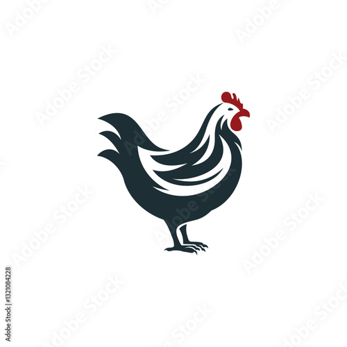 hen animal farm logo design