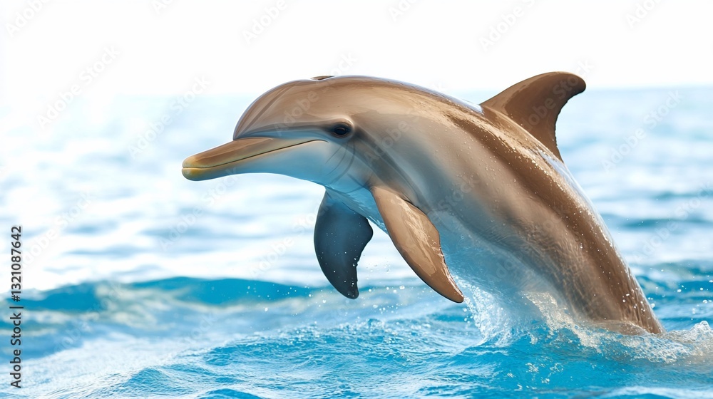 Fototapeta premium Dolphin leaping from ocean water