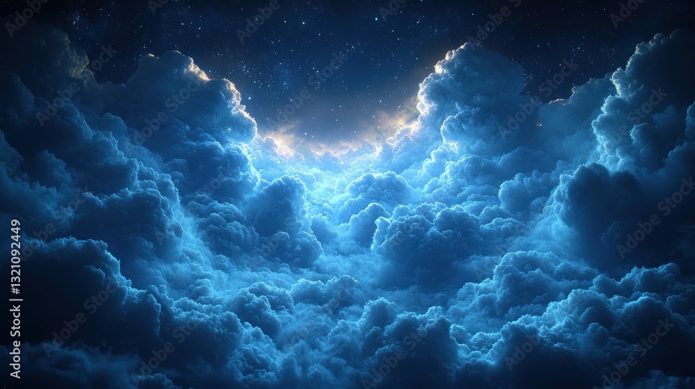 Night clouds illuminated by starlight Night clouds illuminated by starlight