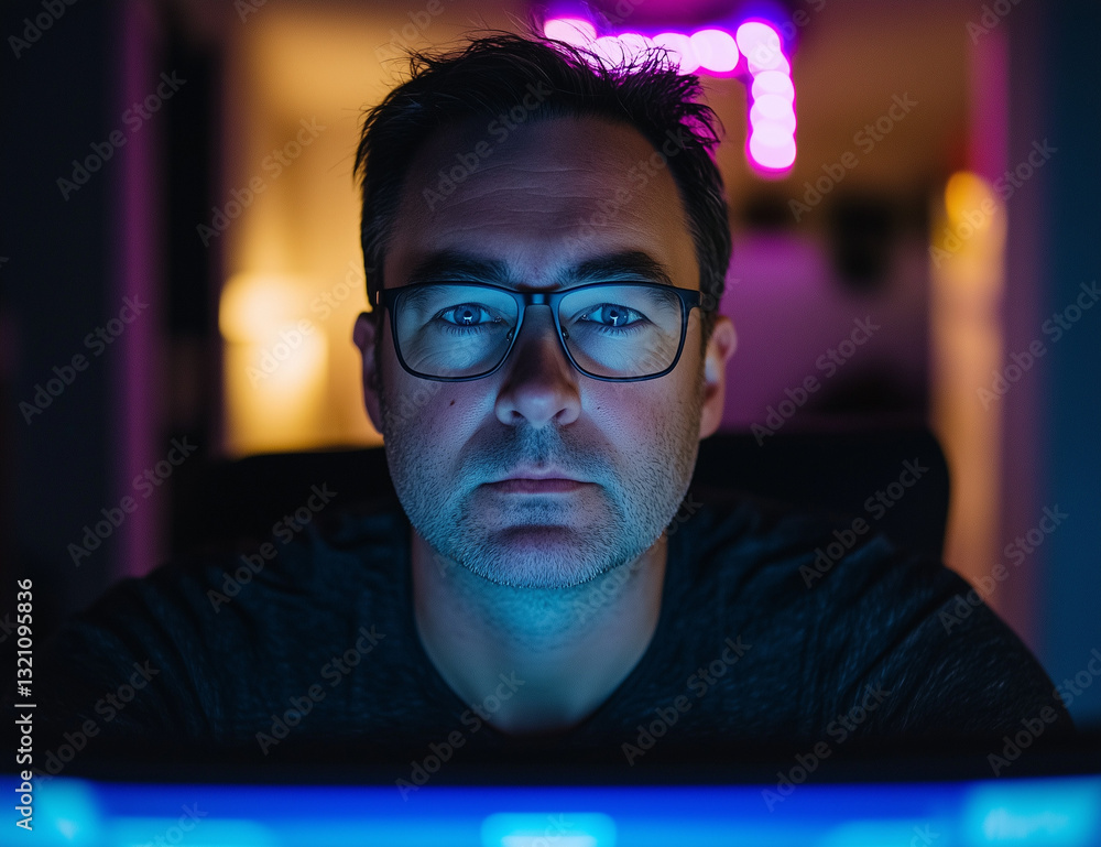 Working from home office late at night Working from home office late at night