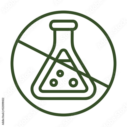 Vector Icon Indicating Paraben-Free Cosmetics and Skin Care Products for Health-Conscious Consumers