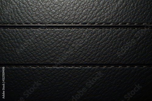 Wallpaper Mural Black leather backdrop, horizontal stitch detail, craft, image Torontodigital.ca
