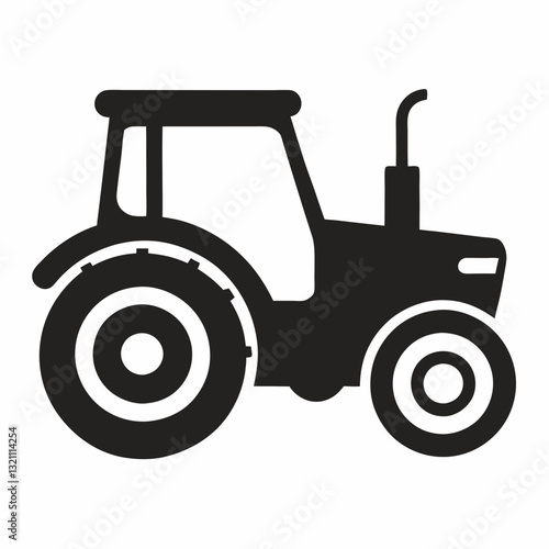 tractor isolated on white