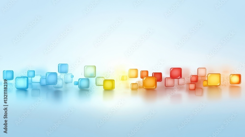 Obraz premium Colorful abstract background with dynamic squares, a vibrant and modern design vivid
