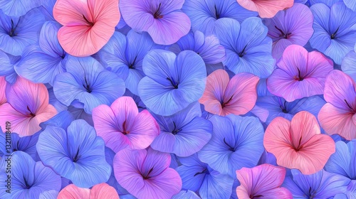 Wallpaper Mural Stunning display of pink and blue flowers in a breathtaking floral arrangement  Torontodigital.ca