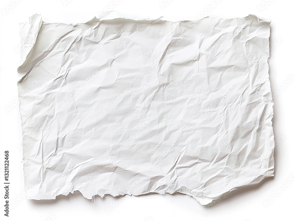 Obraz premium Crumpled white paper sheet