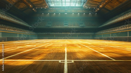 Professional Kabaddi Field in Arena - Peaceful and Empty Setting for Sports