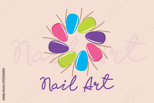 Nail Art Studio Logo Template