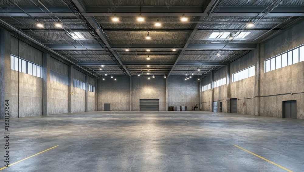 Obraz premium Empty warehouse interior