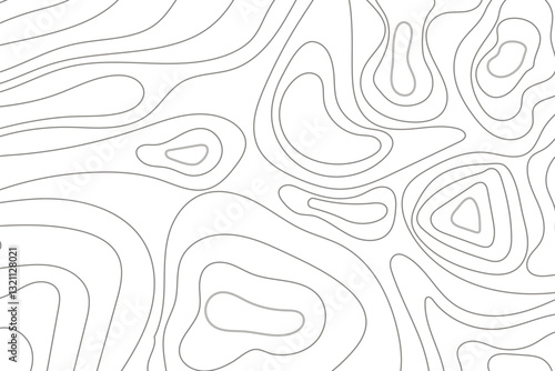 Topographic map lines retro geometric abstract relief tot view template. Land or water texture, grid contour. Topo with elevation, geography scheme and the terrain path.