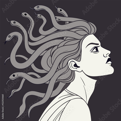 From Medusa to Fashion: How Snake Hair Became a Trend in Vector Illustration.