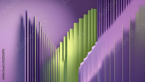 Bright  colorful lines weave a digital abstract pattern
