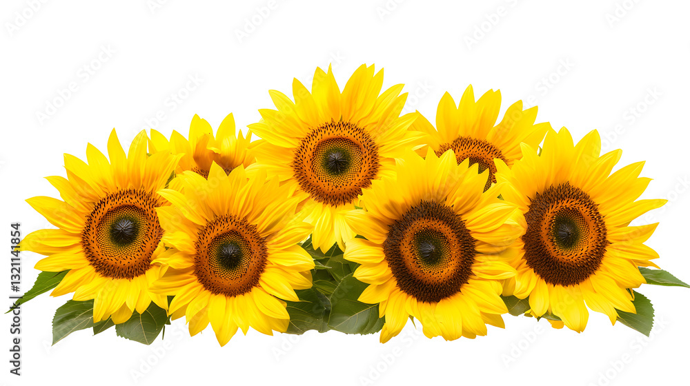 Fototapeta premium sunflowers transparent background png