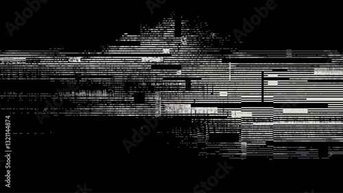 Abstract glitch effect background. digital art. pixel glitch texture. Data visualization concept. digital distortion and noise effect. banner or poster. Vector Illustration.