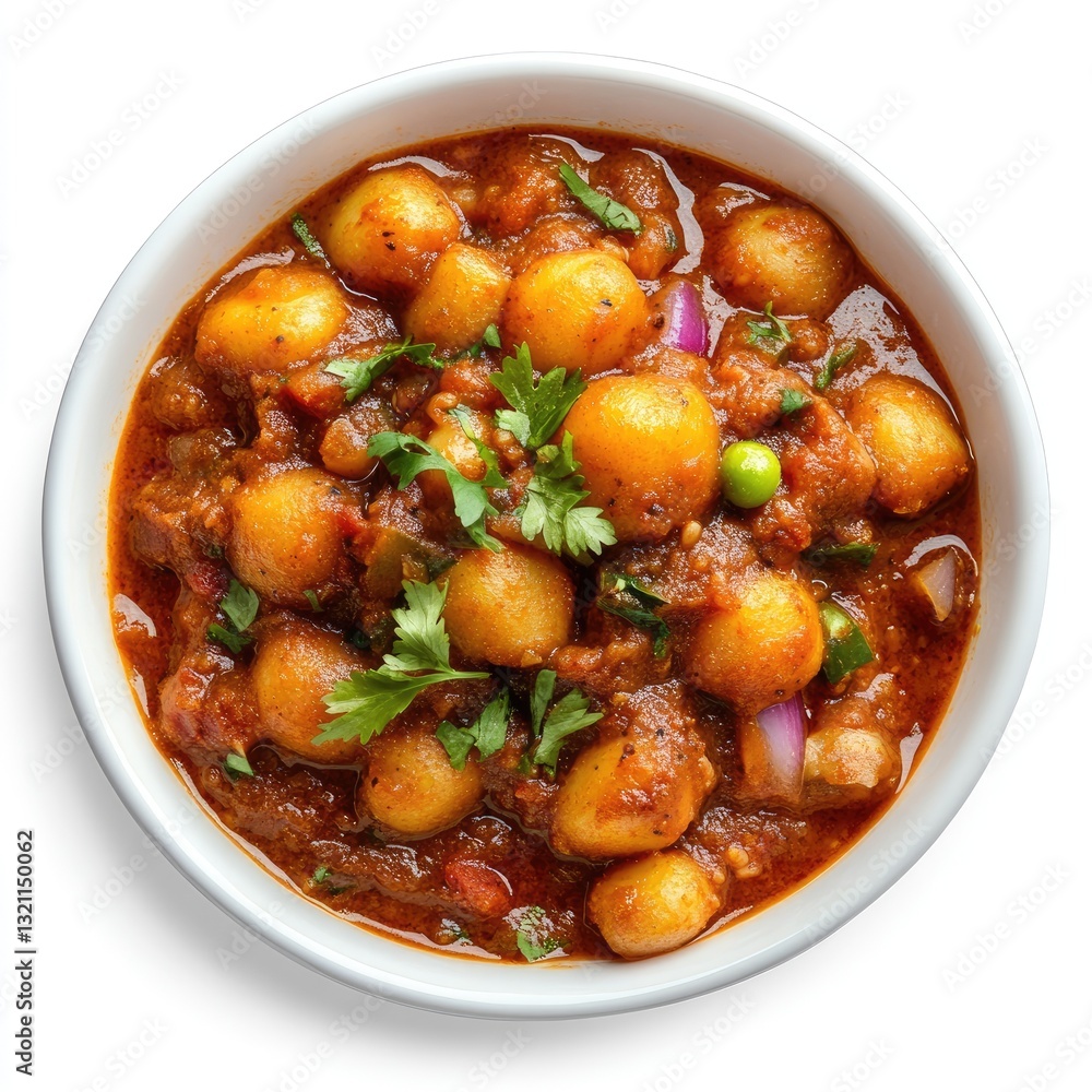 custom made wallpaper toronto digitalTraditional Indian Aloo Chole Served in White Bowl Isolated on White Background