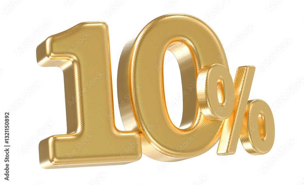 Number Gold 3D Render Number Gold 3D Render