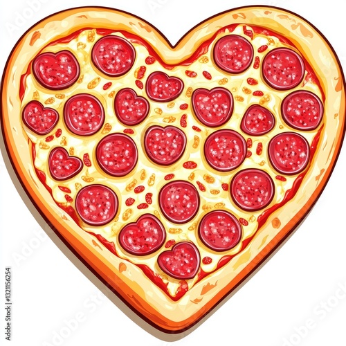 Heart-shaped pepperoni pizza (3)