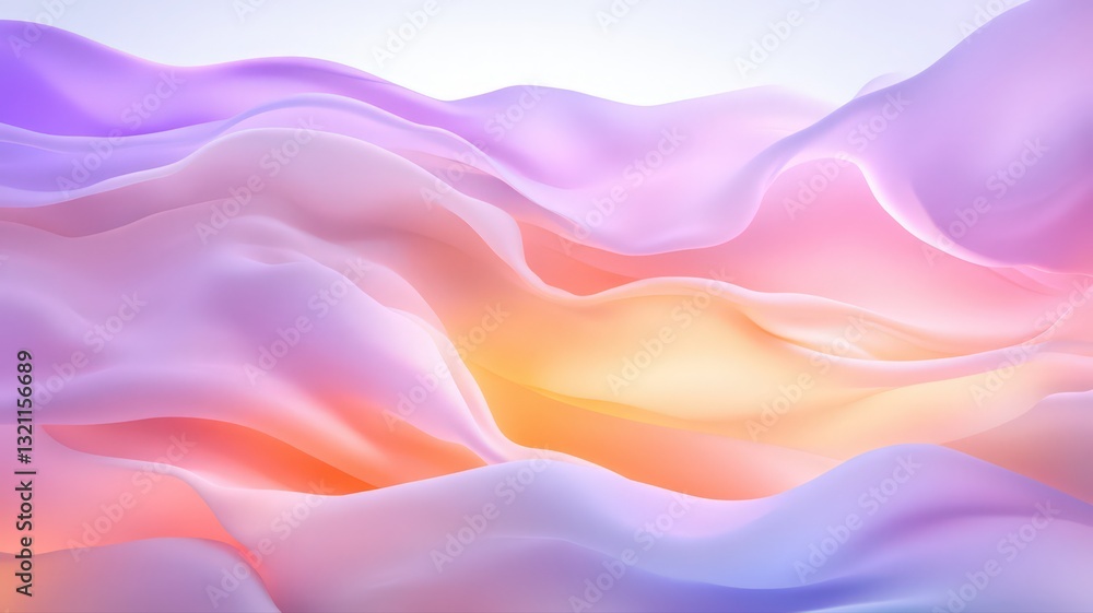Fototapeta premium Pastel Fabric Waves Abstract Background