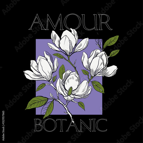 Hand drawn Flowers. flowers graphics. flower prints.  graphics print. tropical flowers.  graphics.  fashion design. amour botanic text prints. summer t shirt. print design. 