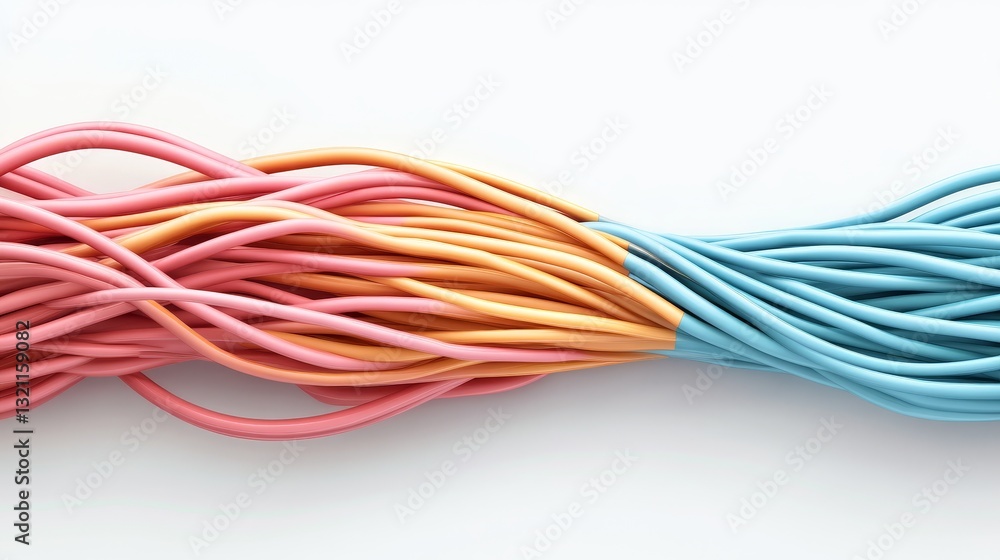 Electric wire network system intertwined studio setting artistic display abstract viewpoint connectivity concept Electric wire network system intertwined studio setting artistic display abstract viewpoint connectivity concept