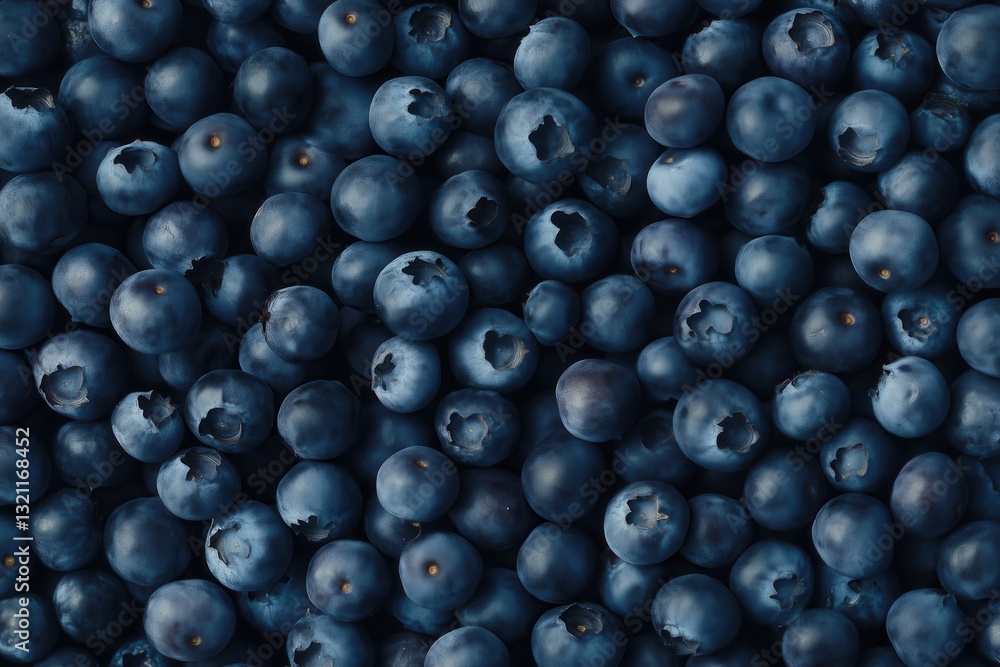 A vibrant close-up showcases a pile of fresh blueberries, bursting with color and natural appeal A vibrant close-up showcases a pile of fresh blueberries, bursting with color and natural appeal