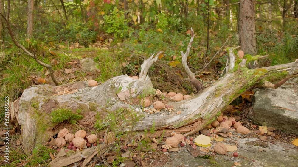 Peaceful birds feeding in the forest, relaxing wildlife video Peaceful birds feeding in the forest, relaxing wildlife video