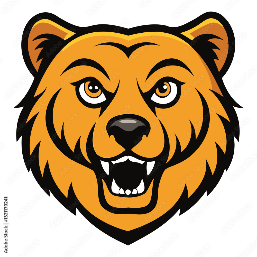 Obraz premium Beer Head Mascot Logo Vector Design