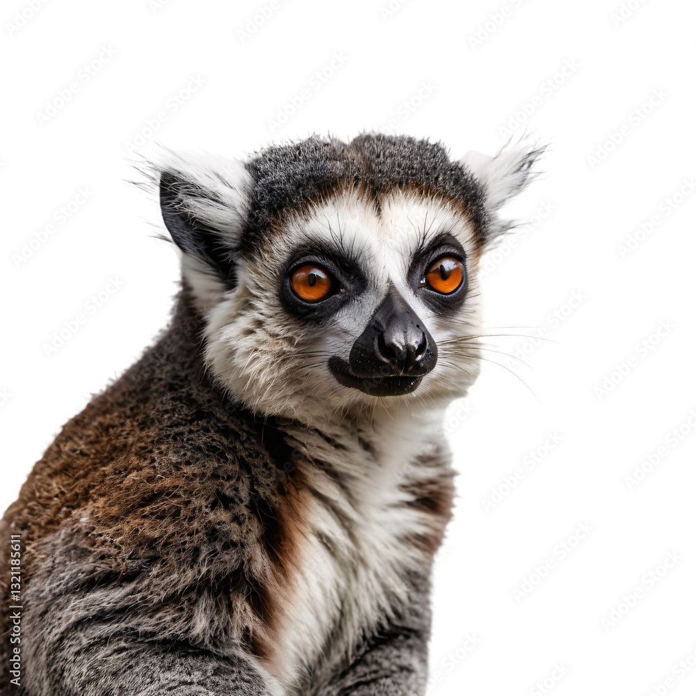Fototapeta premium ring tailed lemur. lemur on a transparent background