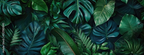 Wallpaper Mural Lush Tropical Leaf Arrangement (6) Torontodigital.ca