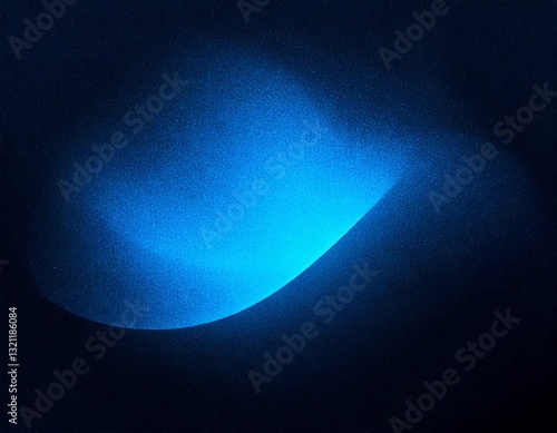 Forme abstraite lumineuse bleue – Texture futuriste granuleuse et sombre