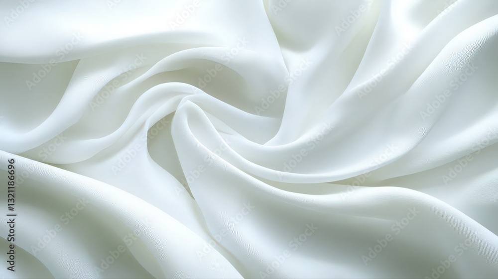 Obraz premium Soft White Fabric Drape with Subtle Texture