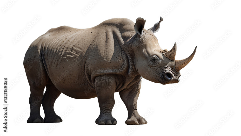 Rhinoceros on a white background Rhinoceros on a white background