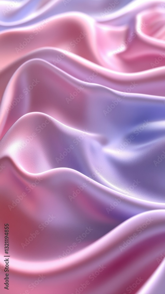 Fototapeta premium Elegant Soft Drapery in Shades of Pink and Purple with Subtle Glossy Texture for Background or Fabric Design