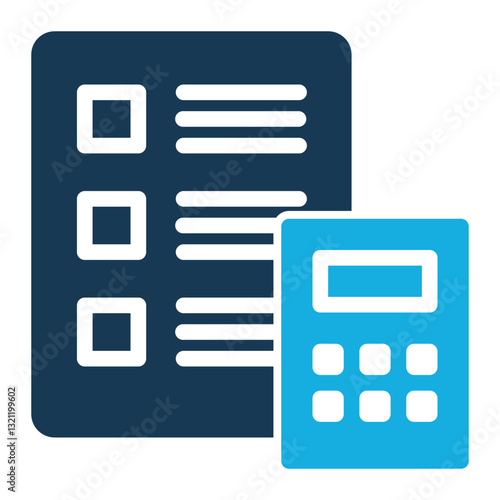 Financial Statement Icon - Duo Tone Style - Business Value Themes