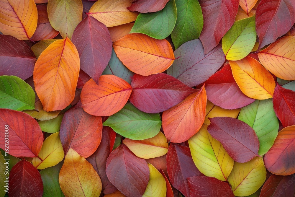 Vibrant autumn leaves in a colorful array Vibrant autumn leaves in a colorful array