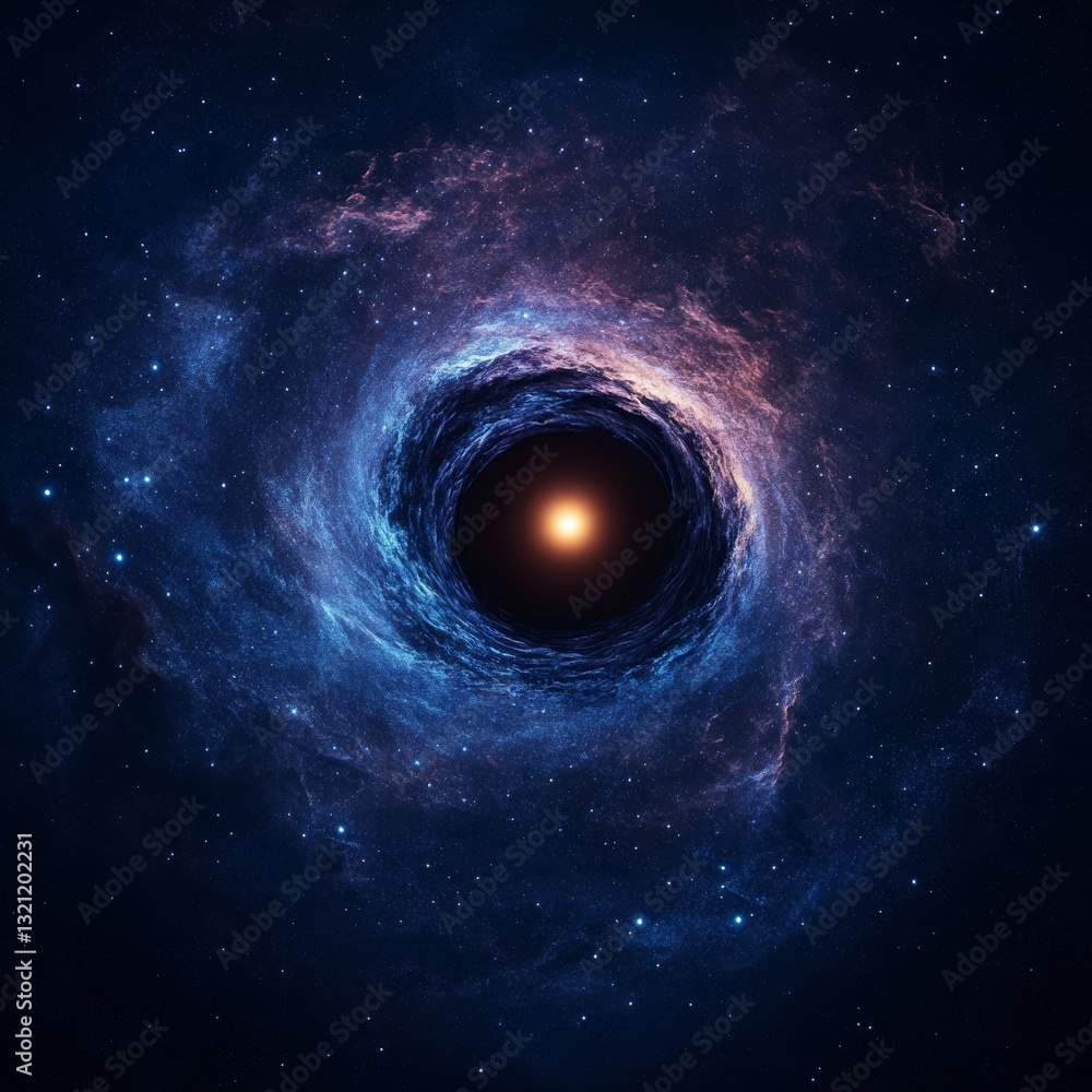 Black hole absorbing light from a nearby nebula, ultra-detailed cosmic space scene Black hole absorbing light from a nearby nebula, ultra-detailed cosmic space scene